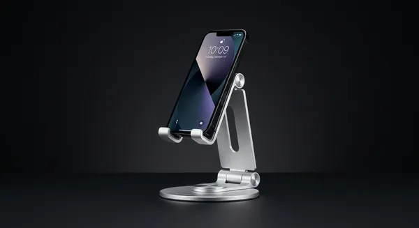 Supporto da tavolo regolabile per smartphone